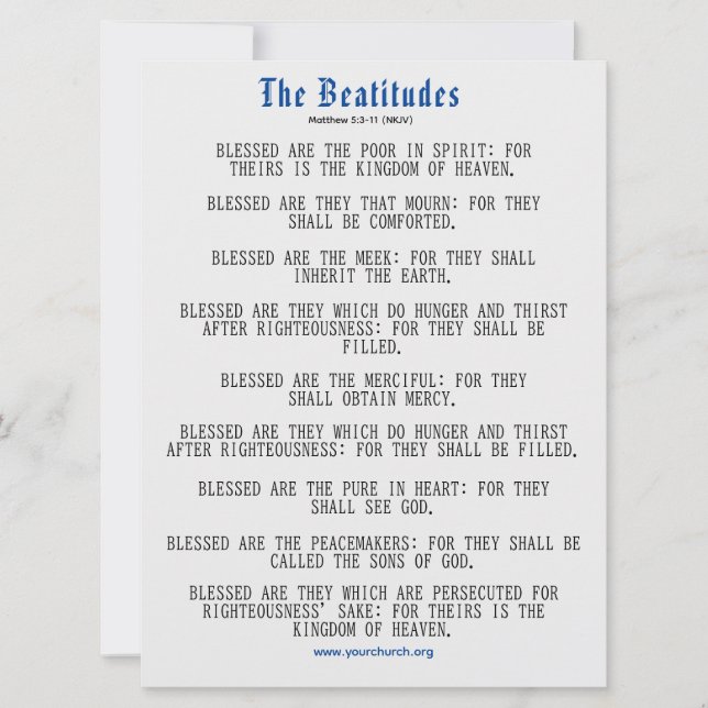 Grey and Blue Beatitudes Inspiration (Anverso)