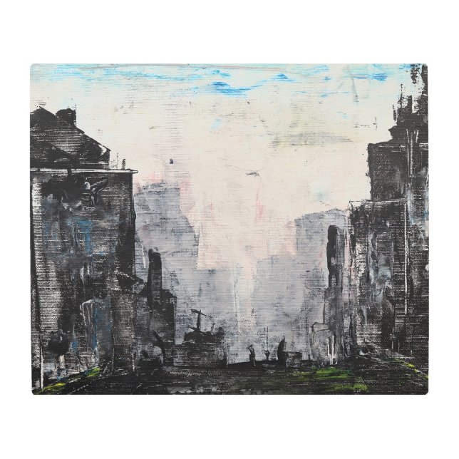 Grey City Abstract Print, Value Poster Paper  (Anverso)