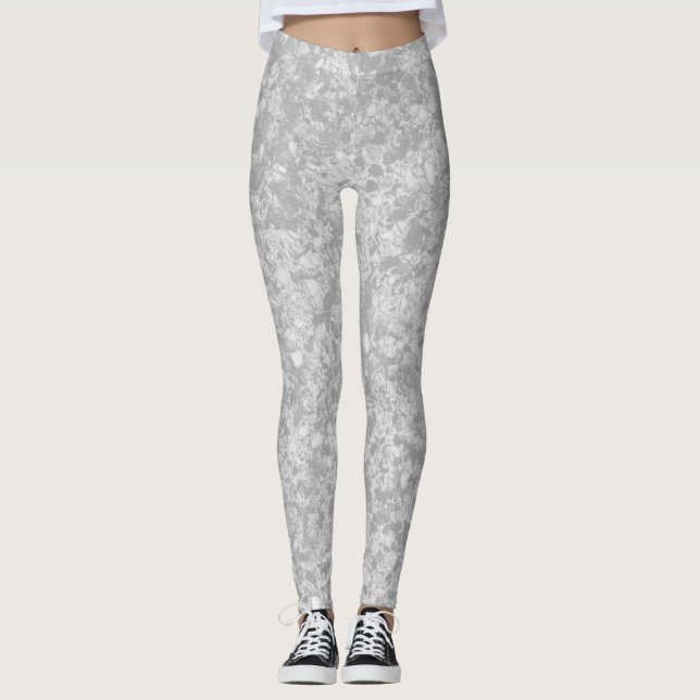 Grey Marble Patterned Leggings  (Anverso)