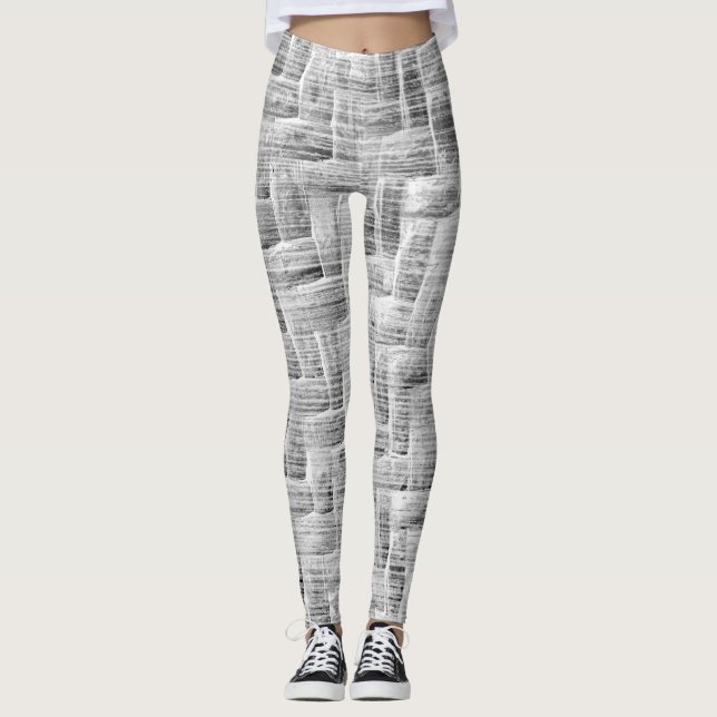 Grey Scratch Patterned Leggings  (Anverso)