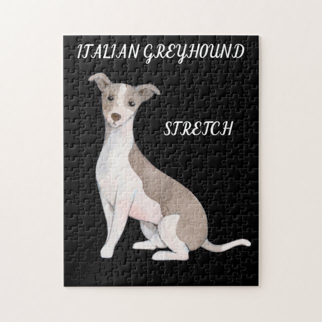 GREYHOUND ITALIANO PUZZLE Y NOMBRE PERSONALIZADO. (Vertical)