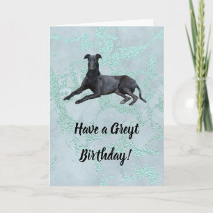 Greyhound tiene tarjeta de cumpleaños Greyt