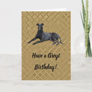 Greyhound tiene tarjeta de cumpleaños Greyt