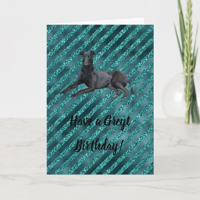 Greyhound tiene tarjeta de cumpleaños Greyt (Anverso)
