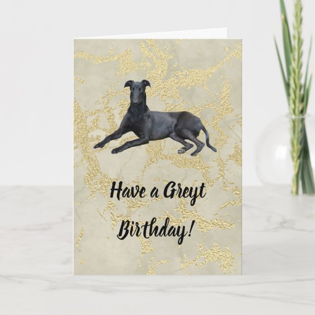 Greyhound tiene tarjeta de cumpleaños Greyt (Anverso)