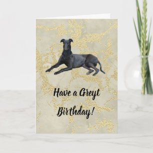 Greyhound tiene tarjeta de cumpleaños Greyt