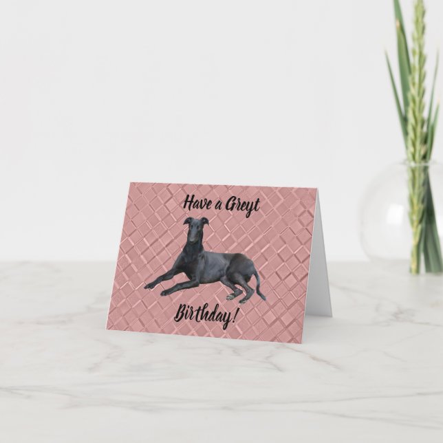 Greyhound tiene tarjeta de cumpleaños Greyt (Anverso)
