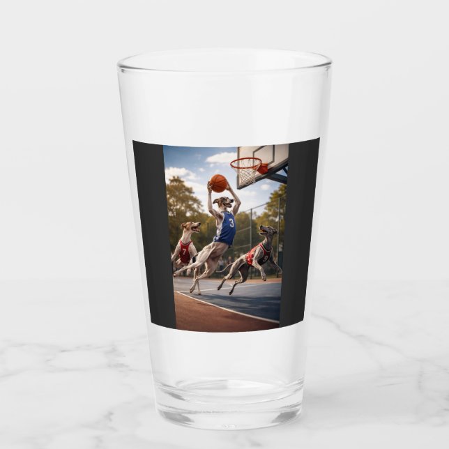 Greyhounds playing basketball (Anverso)