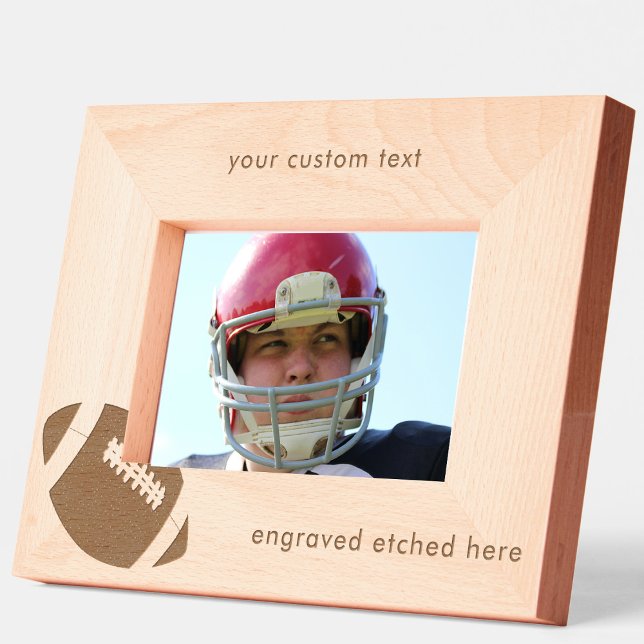 Gridiron de fútbol americano grabado por un person (Custom Engraved Etched American Football Gridiron)