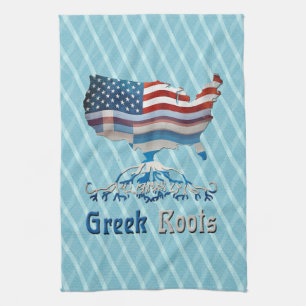 Griego Roots American Map Kitchen Toalla