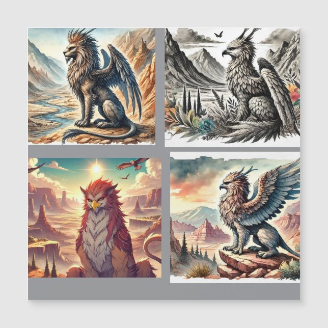 Grifos, Dragones y paisajes desolados (Anverso)