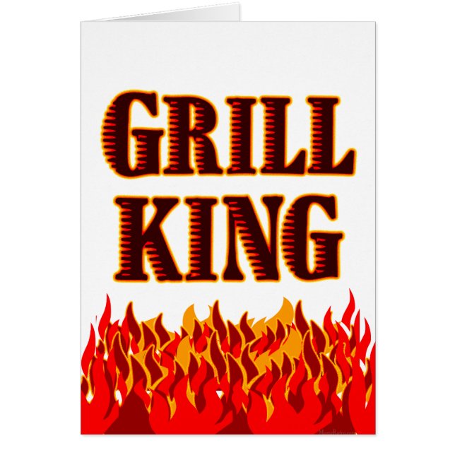 Grill King BBQ Saying Blank Art Card (Frente)