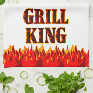 Grill King Red Flames Kitchel Toalla