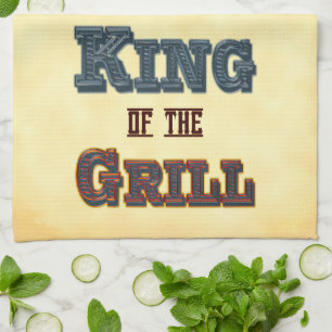 Grill King Red Flames Kitchel Toalla