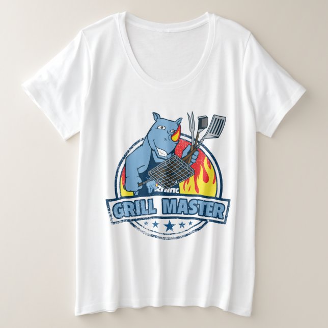 "Grill Master" de rinoceronte azul (Anverso del diseño)