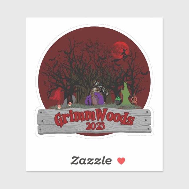GrimmWoods Pegatina 2023 (Atrás) (Hoja)