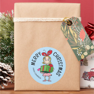 Grinch Cindy-Lou Quién Etiqueta de regalo de N