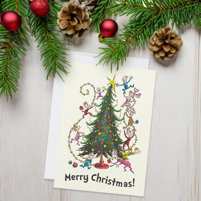 Grinch clásico | Árbol de Navidad (Card on table)