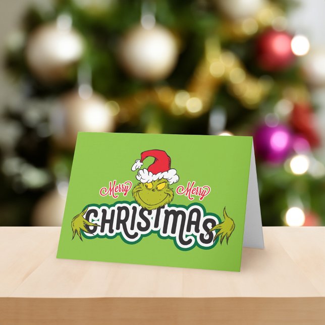 Grinch Clásico | Feliz Feliz Navidad (Card on table)