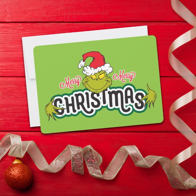 Grinch clásico | Feliz Navidad (Card on table)