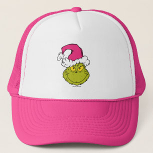Grinch con sombrero rosa de Santa