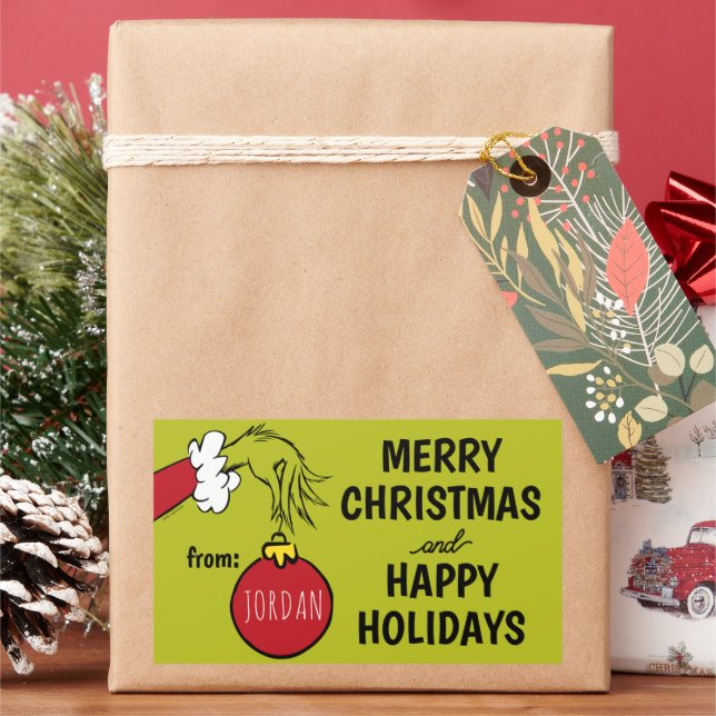 Grinch | De etiqueta de regalo de Navidad (Vacaciones)