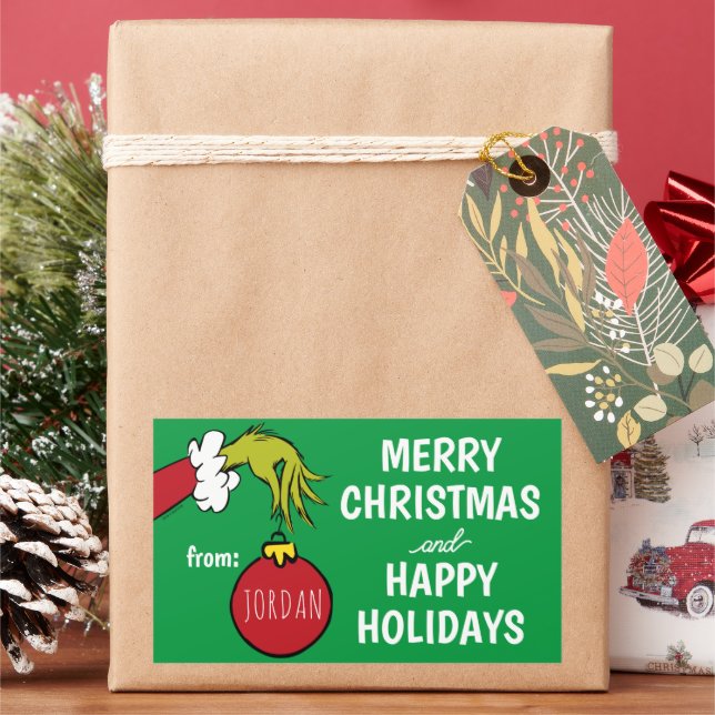 Grinch | De la etiqueta de regalo de los Navidades (Vacaciones)