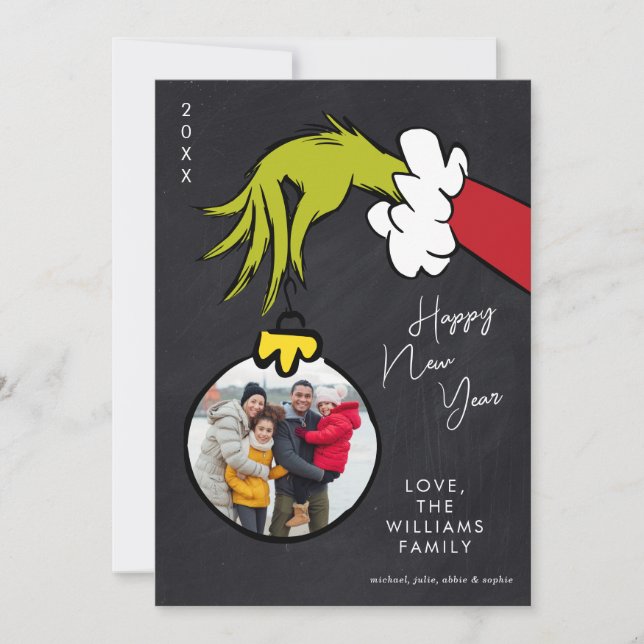 Grinch | Feliz Año Nuevo - Foto Navideña (Anverso)
