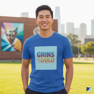 Grins para camisetas divertidas de oro