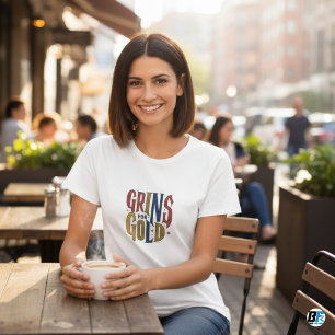 Grins para camisetas divertidas de oro
