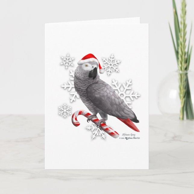 Gris africano de la tarjeta de Navidad (Anverso)