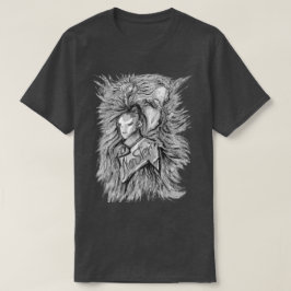 Gris Alien Monster Art Pen Dibujo camiseta