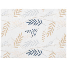 Gris azul botánico moderno personalizado, oro