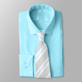 Gris, azul de diamante y corbata de cuello blanco 