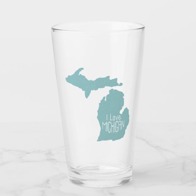 Gris azul me encanta Michigan Silhouette (Anverso)