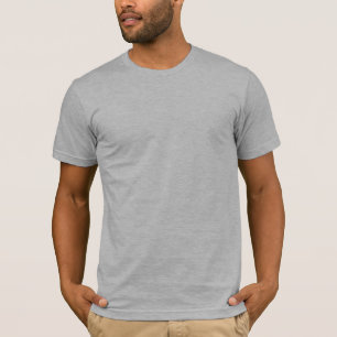 Gris básico del brezo de la camiseta del cuello