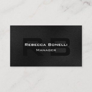 Gris Black Monogram Manager Tarjeta de visita