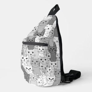 Gris blanco negro Diseño Bolsa de hondas
