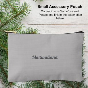 Gris - Bolsa para accesorios pequeña y sólida