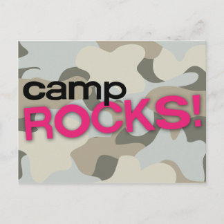 ¡Gris Camo CAMP ROCKS! Postal