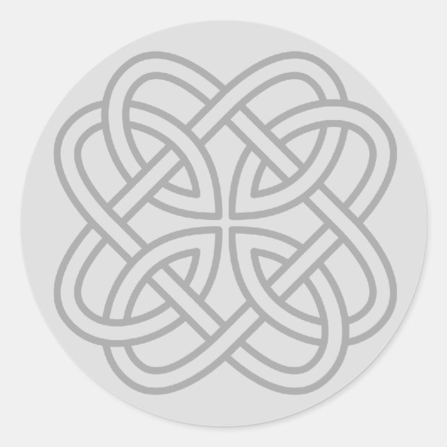 Gris claro irlandés de amor celta Knot Sellos pers (Anverso)