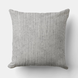 Gris con rayas pálidas Cojín decorativo
