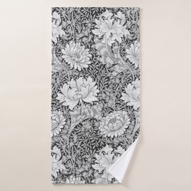Gris crisantemo, William Morris (Toalla de baño)