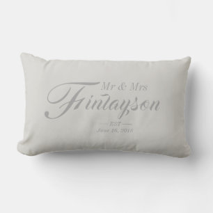 Gris de almohada Boda personalizado