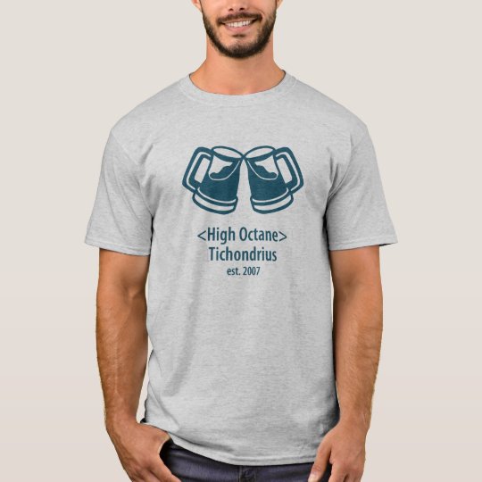 Gris de alto octanaje de la camiseta