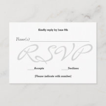 Gris de fondo - Tarjeta de respuesta de recepción 