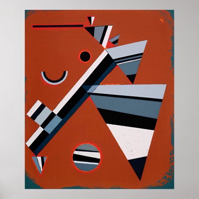 Gris de Kandinsky Resumen Pintando arte moderno (Frente)