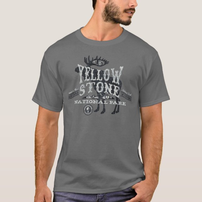 Gris de la camiseta de los alces del parque (Anverso)