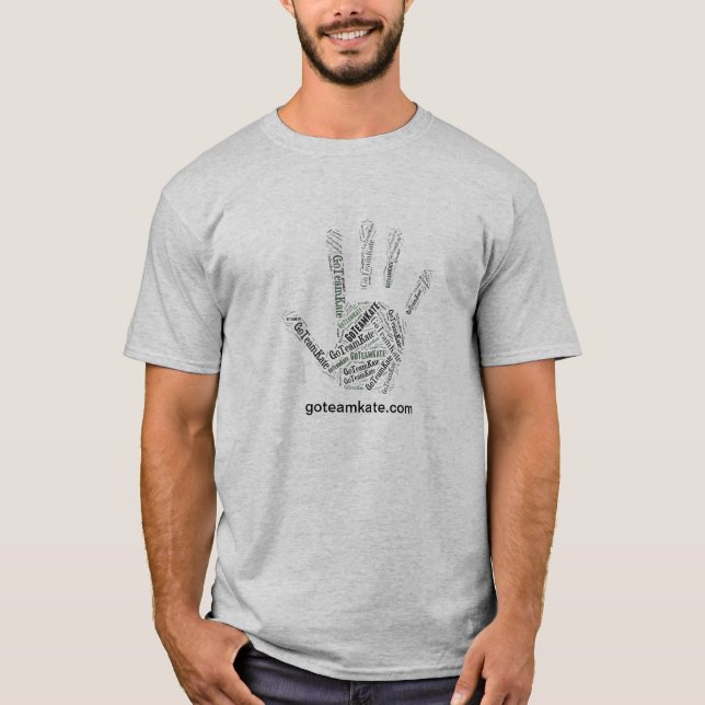 Gris de la camiseta de los hombres de GoTeamKate (Anverso)