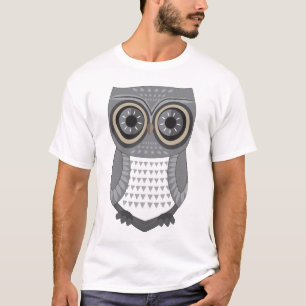 Gris de la camiseta del búho